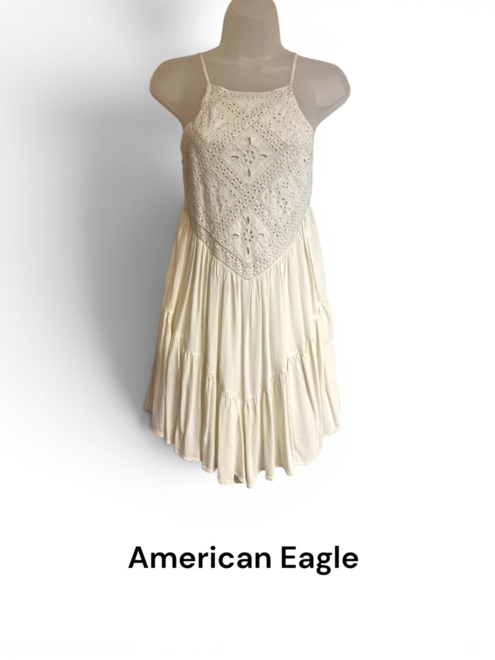 American Eagle Outfitters Cream Beautiful Sundress XSMALL #CL - Picture 1 of 7